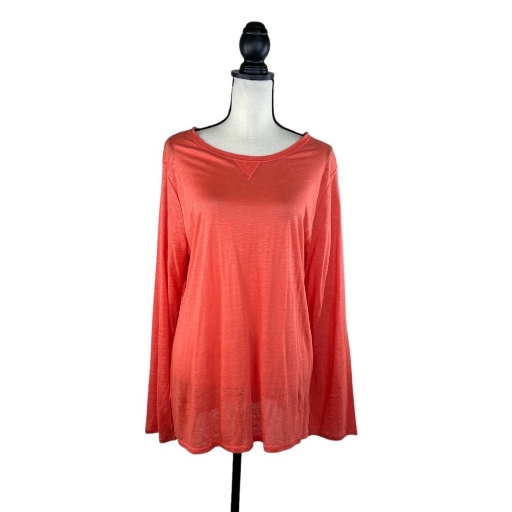 Pendleton 100% Linen Coral Long Sleeve Shirt XL